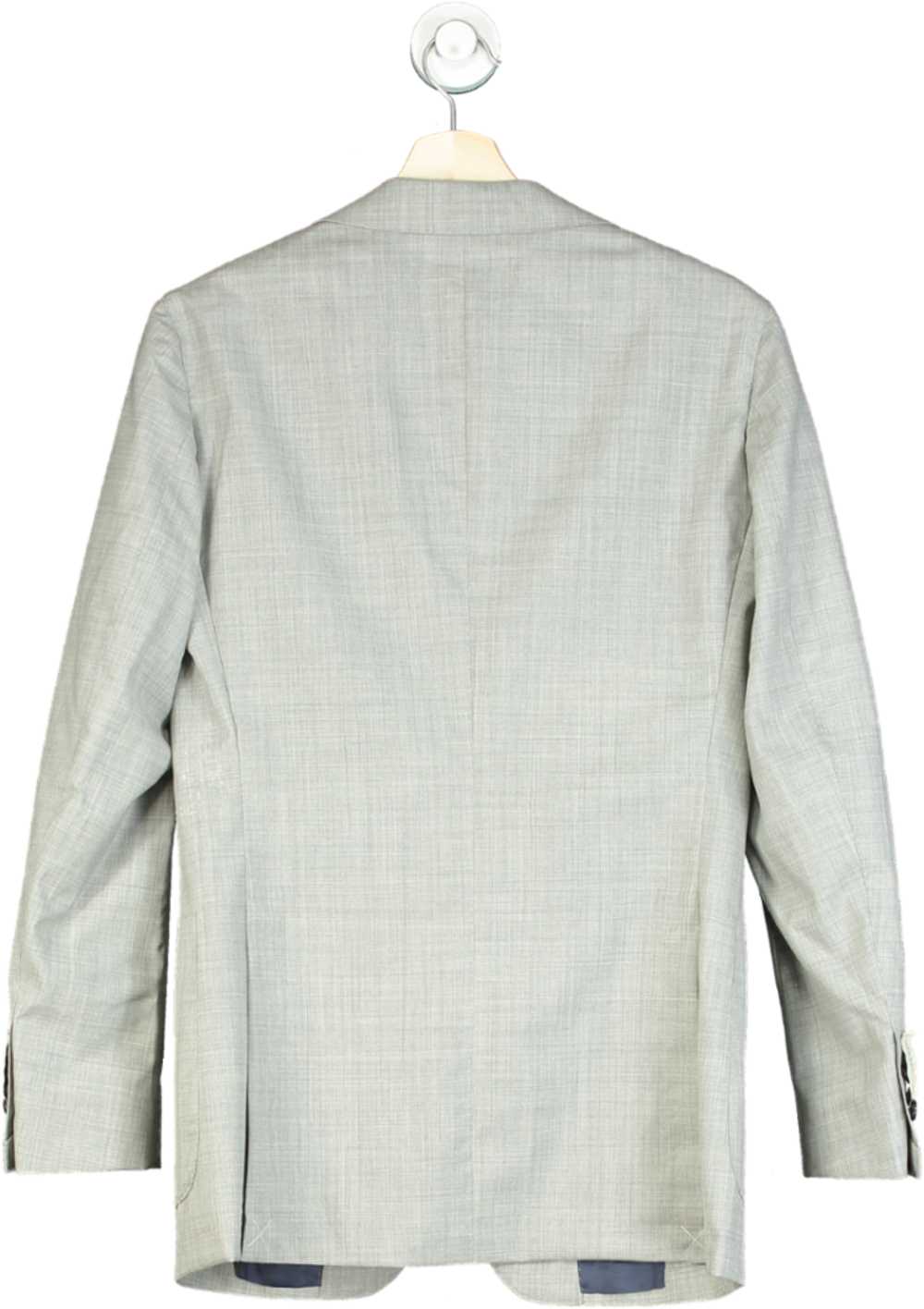 SuitSupply Light Grey Havana Patch Blazer Slim UK… - image 2