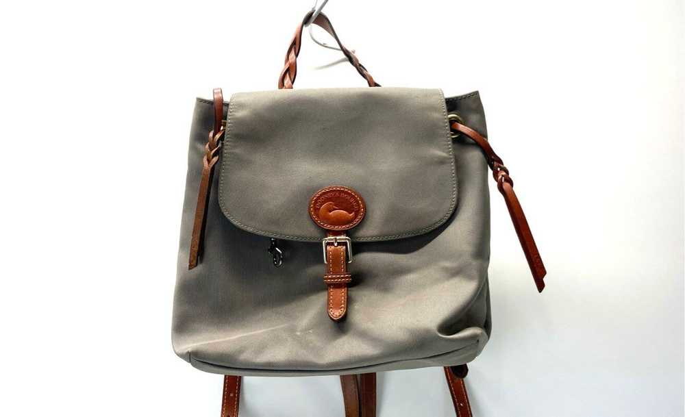 Dooney & Bourke Gray Nylon Flap Backpack - image 1