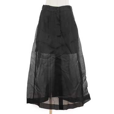 CHANEL skirt 100% silk black Women 36 Used Authen… - image 1