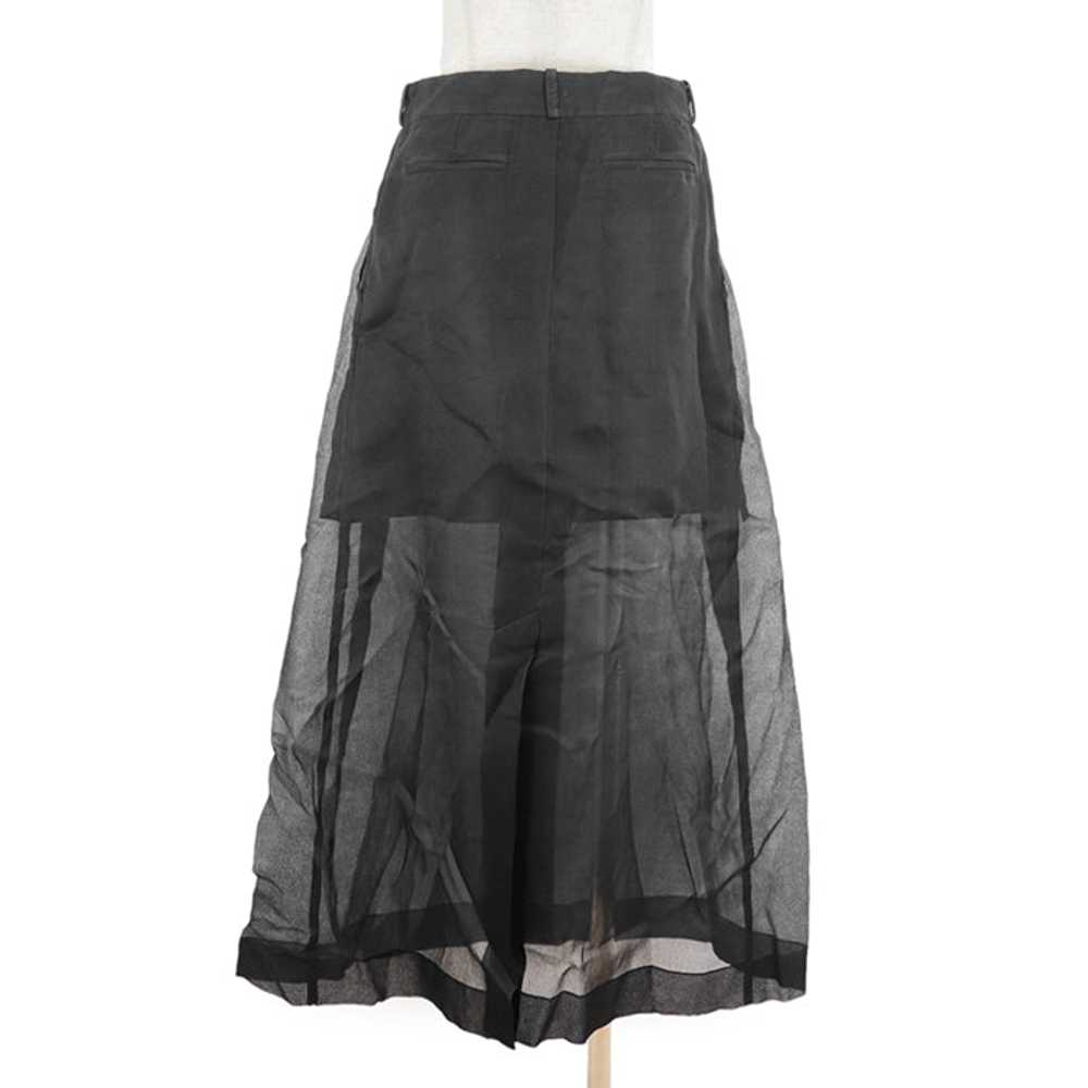 CHANEL skirt 100% silk black Women 36 Used Authen… - image 6