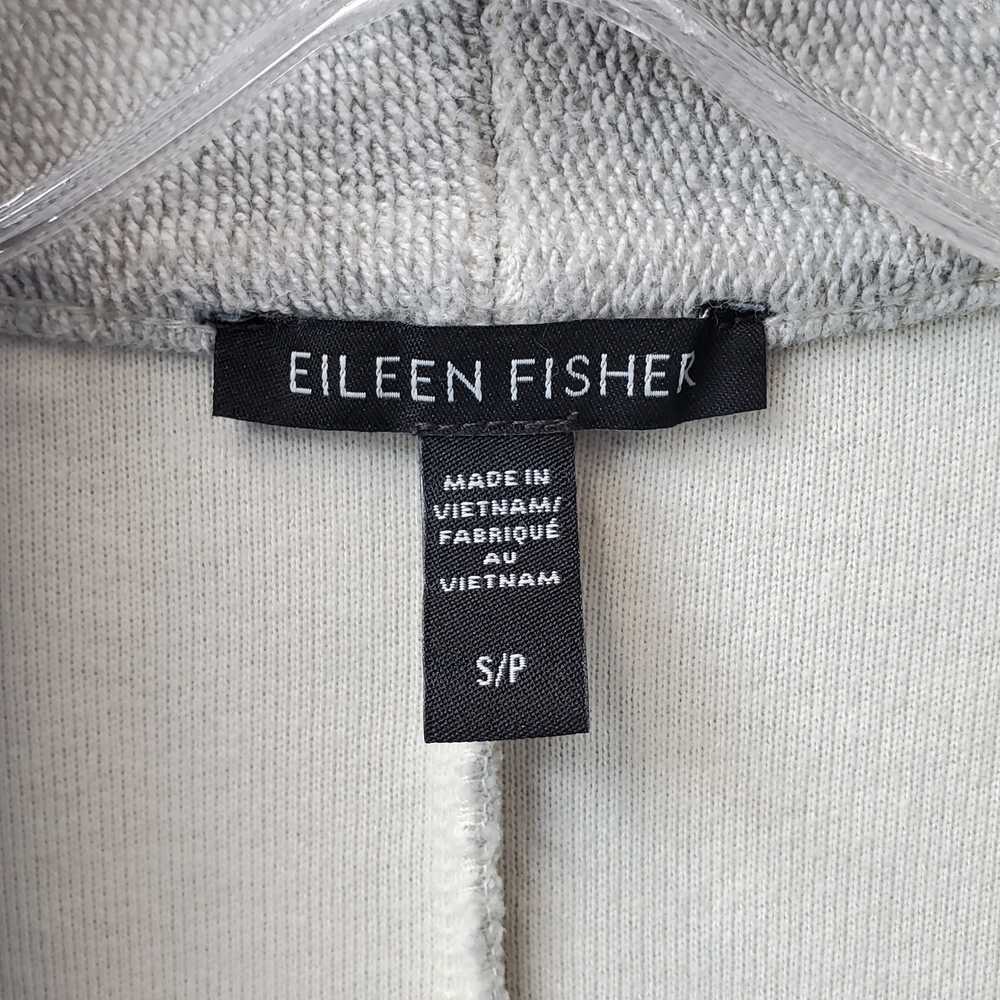 Eileen Fisher Gray Cotton Open Cardigan Sweater S… - image 2