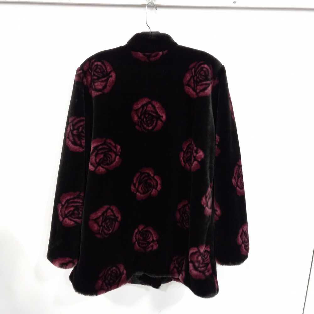 Dennis By Dennis Basso Faux Fur Floral Coat Women… - image 2