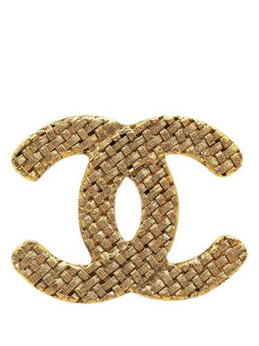 CHANEL Pre-Owned 1980-1990 Gold Plated CC costume… - image 1