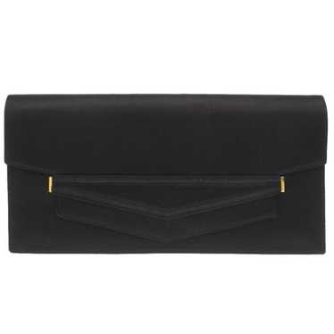 Hermes Hermes Fako Satin Black 〇K Stamped Clutch … - image 1