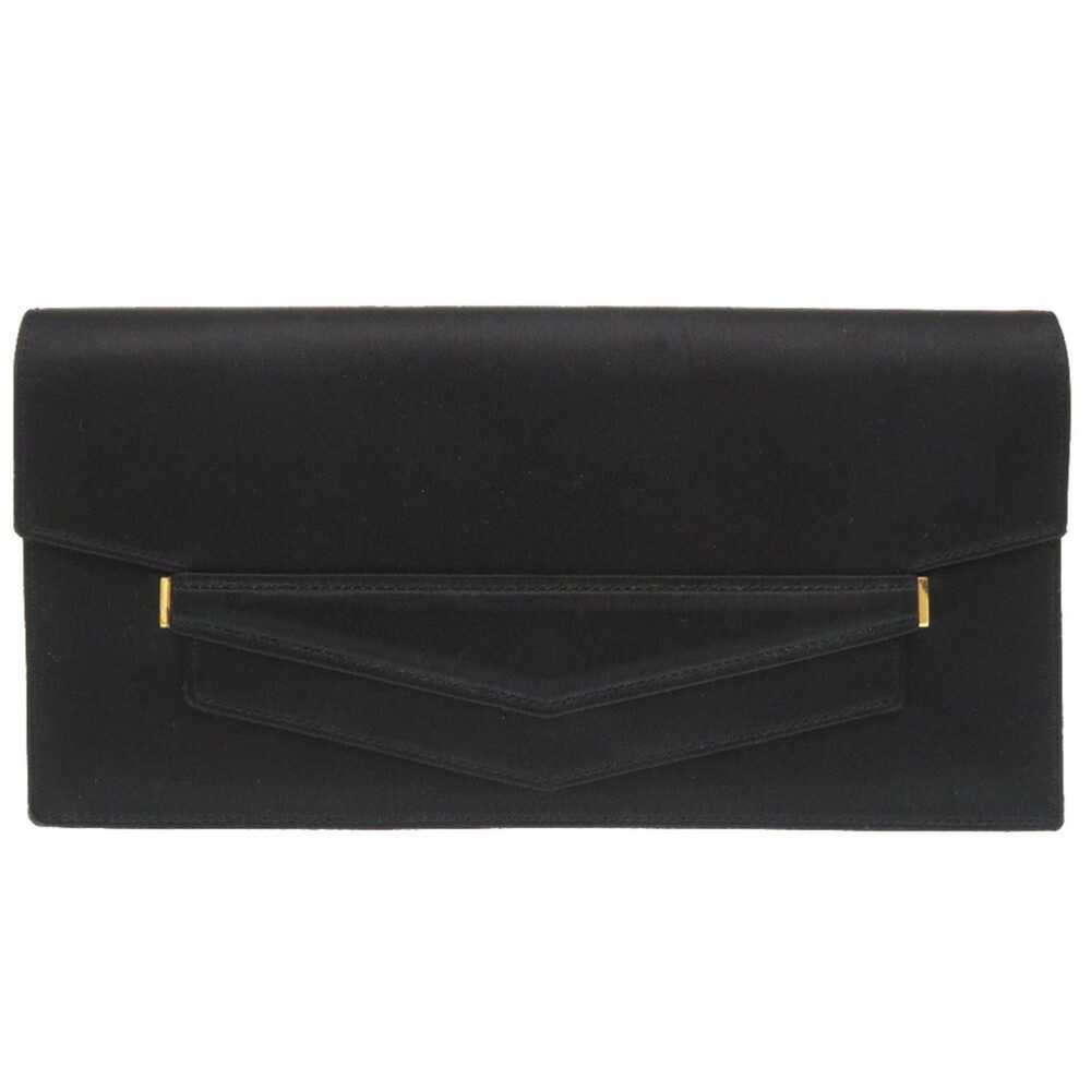 Hermes Hermes Fako Satin Black 〇K Stamped Clutch … - image 2