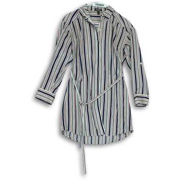 Express Womens Multicolor Striped Long Sleeve Bel… - image 1