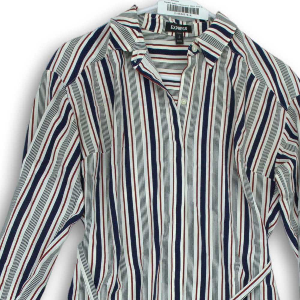 Express Womens Multicolor Striped Long Sleeve Bel… - image 3