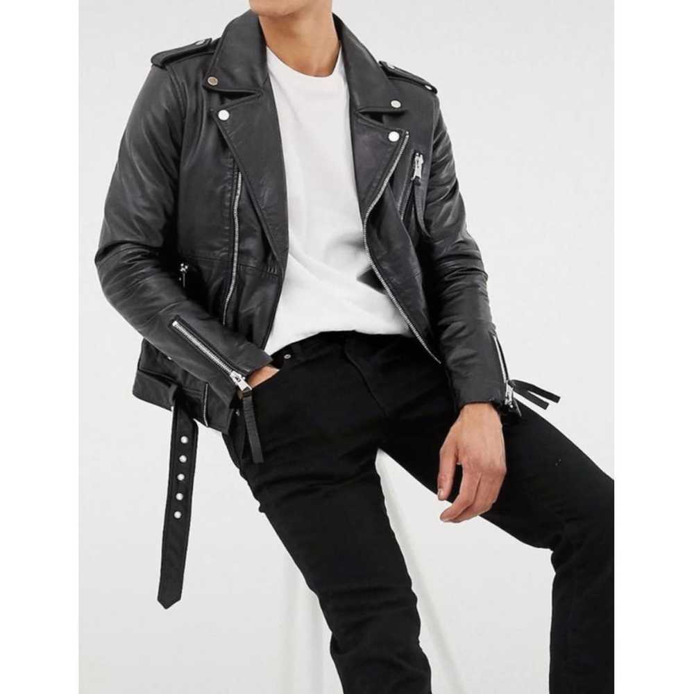 Barneys Leather biker jacket - image 4