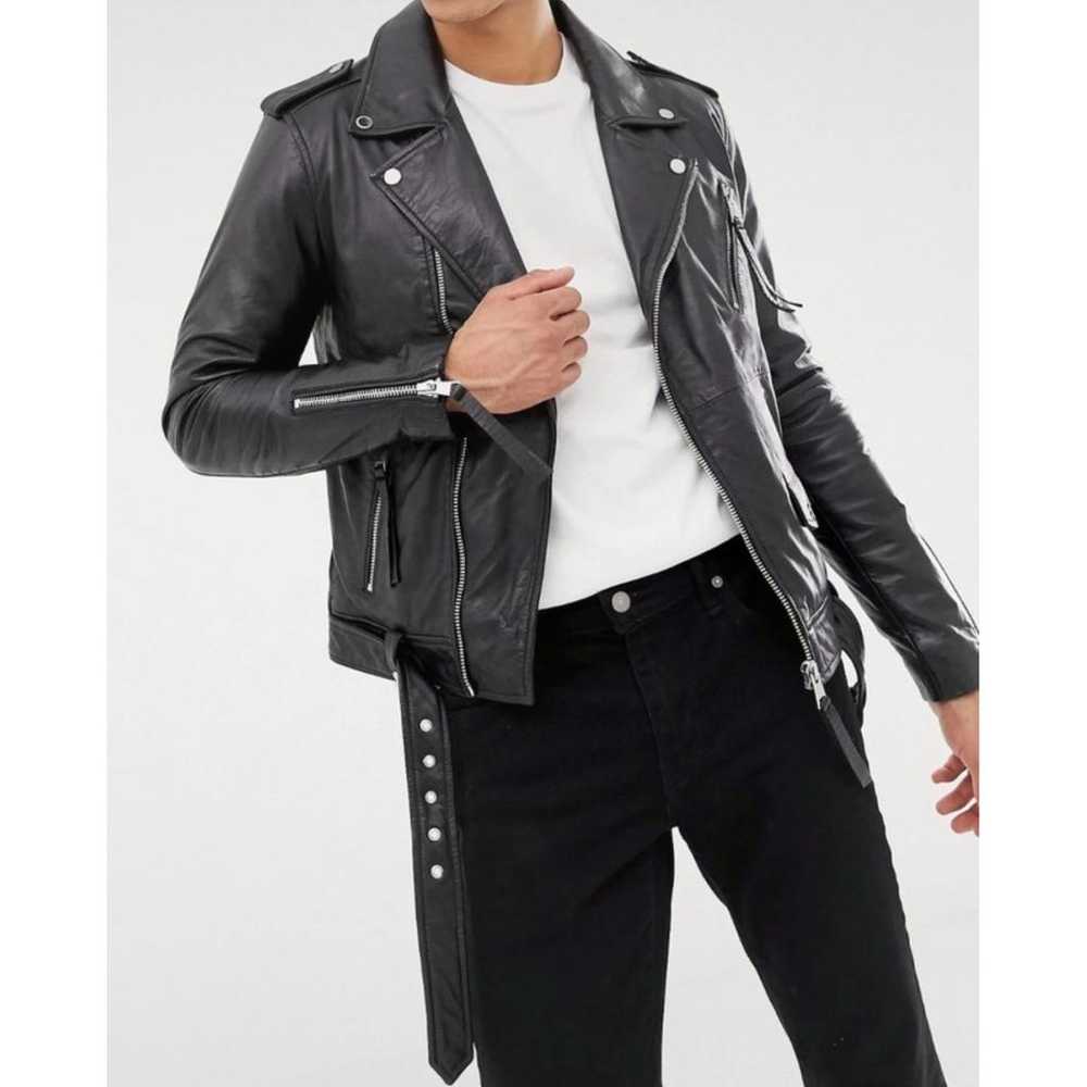 Barneys Leather biker jacket - image 5