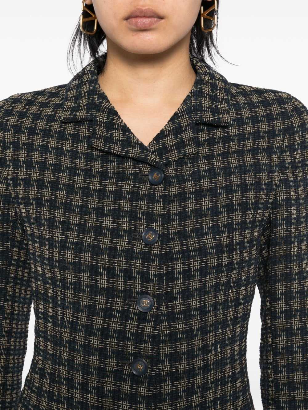 CHANEL Pre-Owned 1995 tweed jacket - Blue - image 5