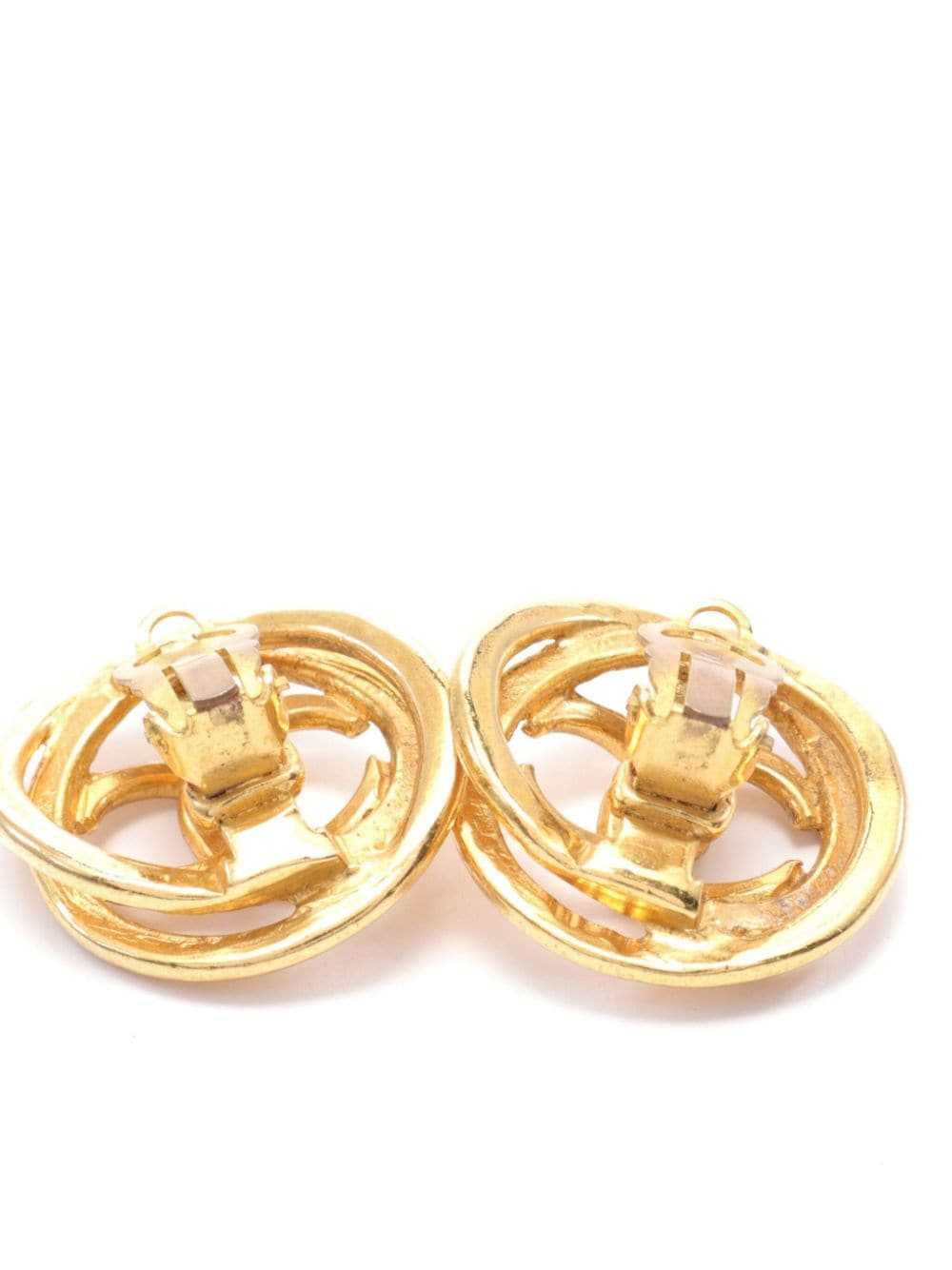 CHANEL Pre-Owned 1986-1988 CC clip-on earrings - … - image 2