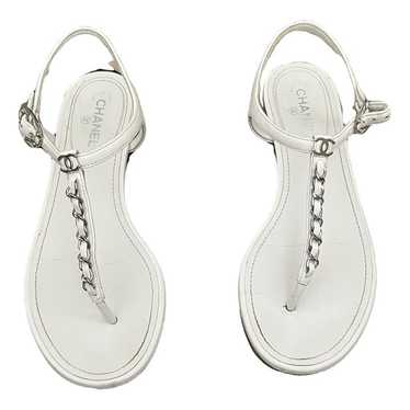 Chanel Leather flip flops - image 1