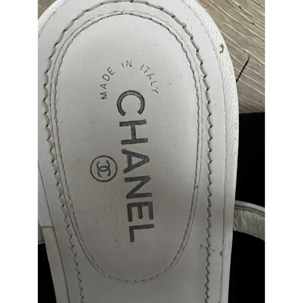 Chanel Leather flip flops - image 2