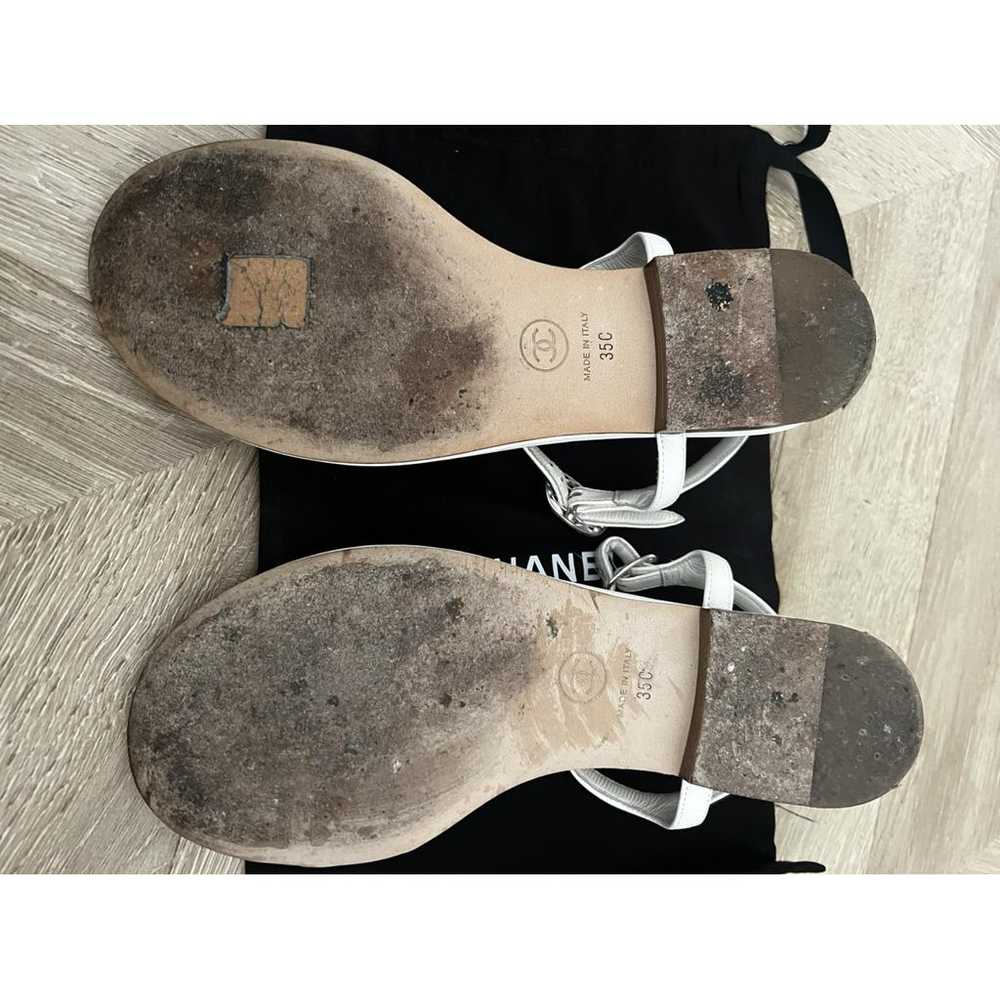 Chanel Leather flip flops - image 6