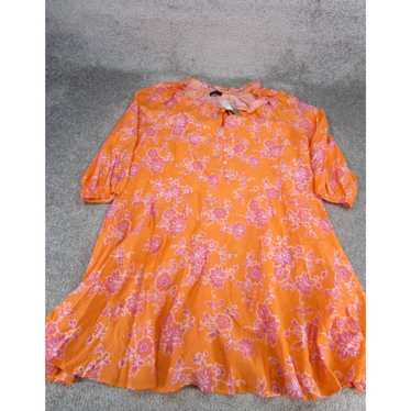 Vintage Lane Bryant Blouson Dress Womens 22 Orange