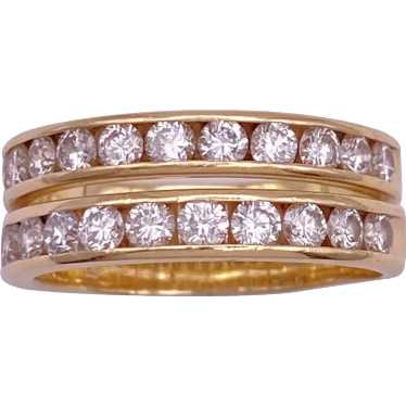 Diamond Stack Band Rings 1.68 Carat TW, Set of Tw… - image 1