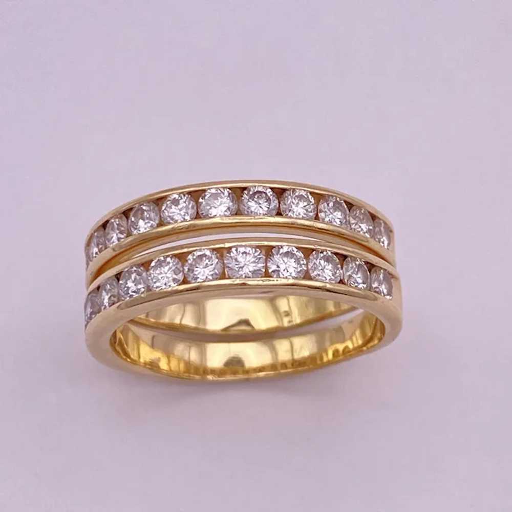 Diamond Stack Band Rings 1.68 Carat TW, Set of Tw… - image 2