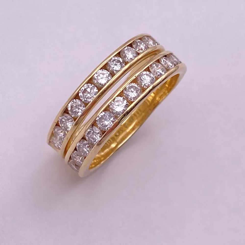 Diamond Stack Band Rings 1.68 Carat TW, Set of Tw… - image 3