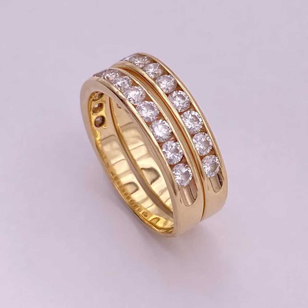 Diamond Stack Band Rings 1.68 Carat TW, Set of Tw… - image 4