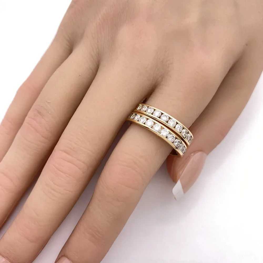 Diamond Stack Band Rings 1.68 Carat TW, Set of Tw… - image 5