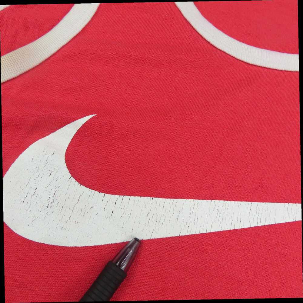 Nike Small Red and White Swoosh Sleeveless Breath… - image 2