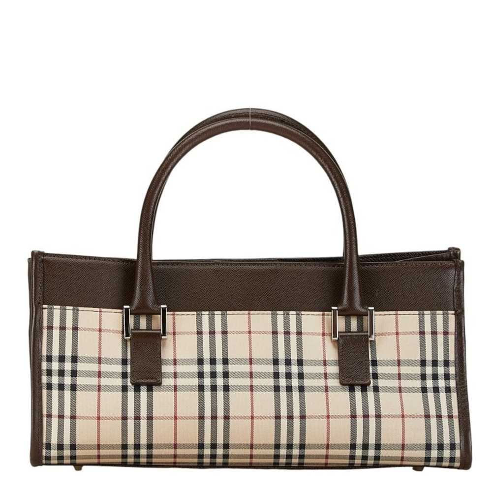 Burberry Nova Check Beige Canvas Handbag (Pre-Own… - image 2