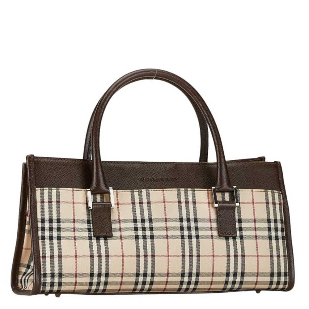 Burberry Nova Check Beige Canvas Handbag (Pre-Own… - image 4