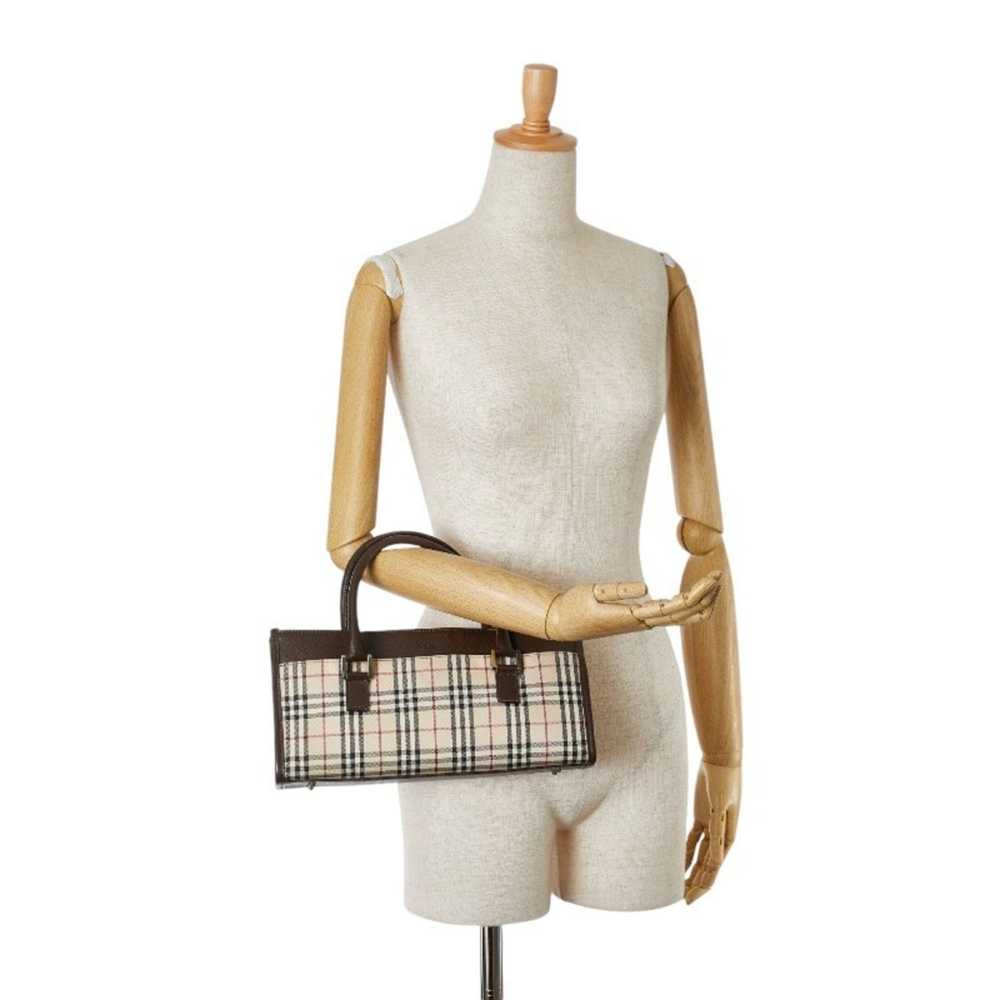 Burberry Nova Check Beige Canvas Handbag (Pre-Own… - image 8