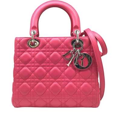 Dior Lady Pink Leather Handbag (Pre-Owned)