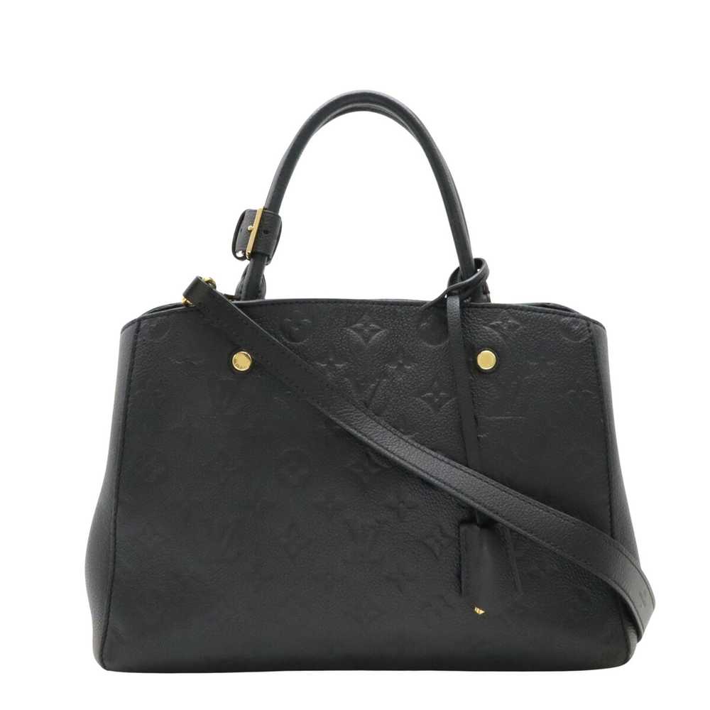 Louis Vuitton Montaigne Black Leather Handbag (Pr… - image 1