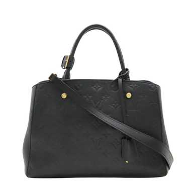 Louis Vuitton Montaigne Black Leather Handbag (Pr… - image 1