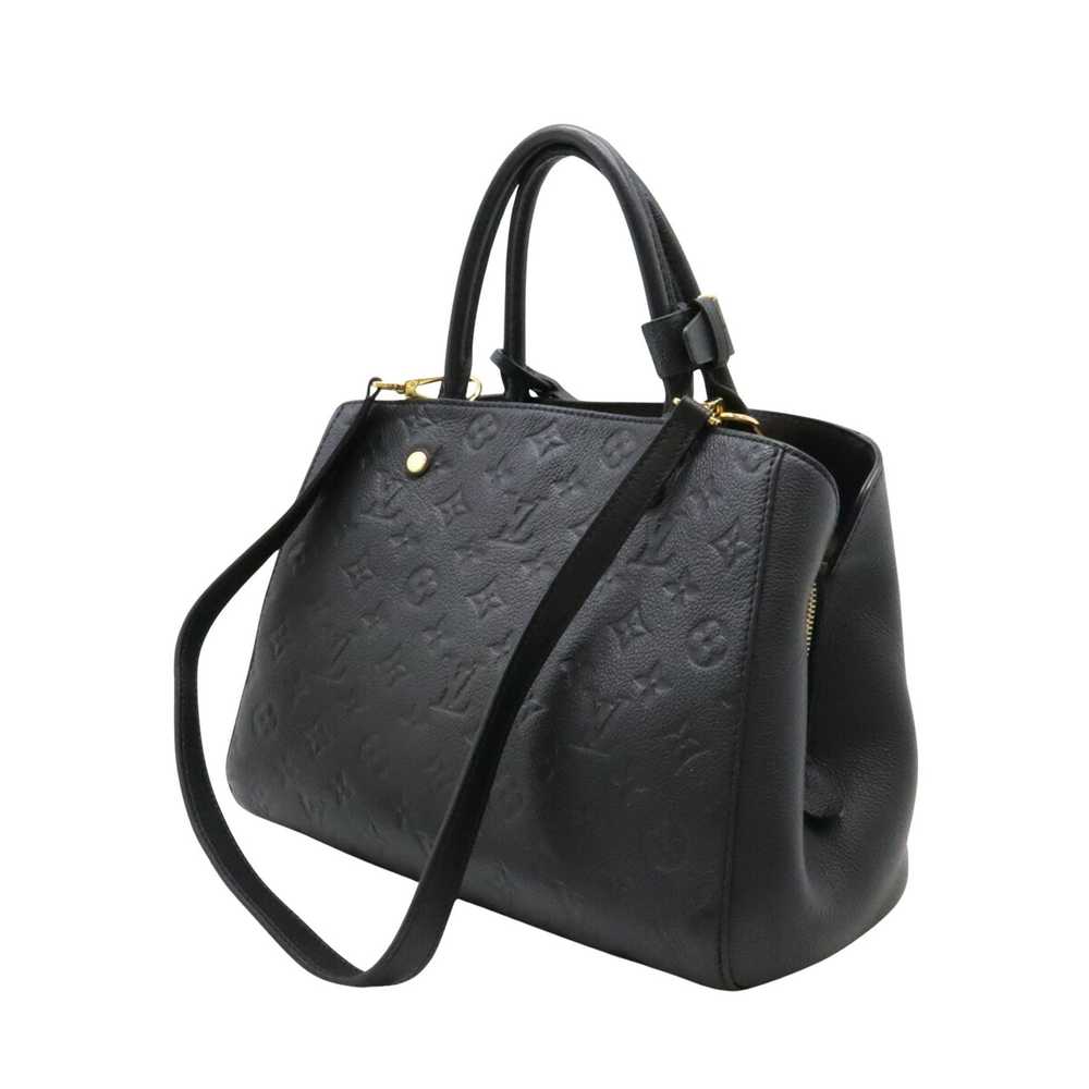 Louis Vuitton Montaigne Black Leather Handbag (Pr… - image 2