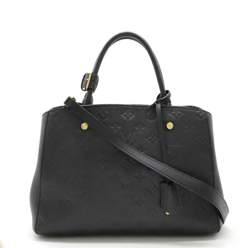 Louis Vuitton Montaigne Black Leather Handbag (Pr… - image 6