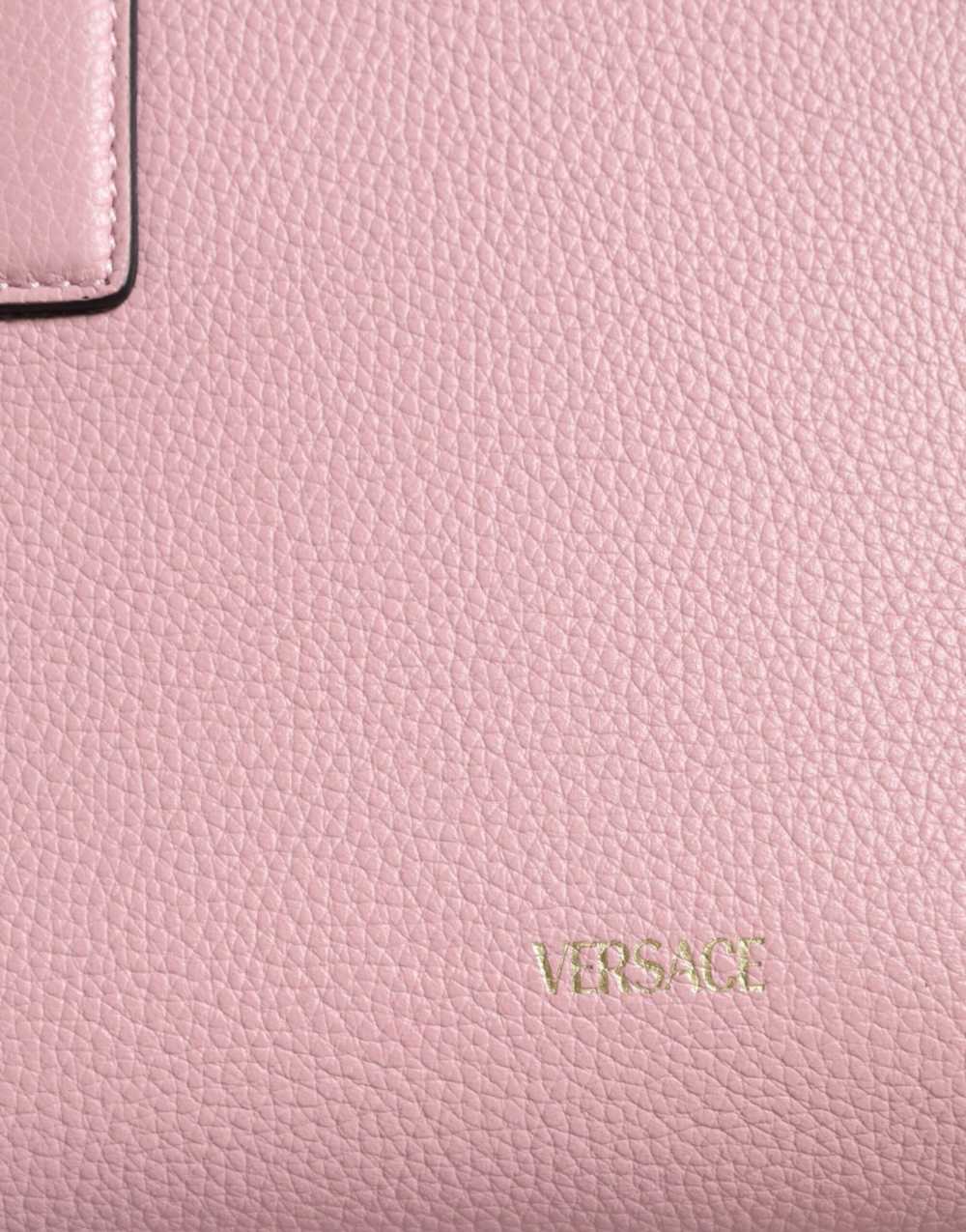 Versace Pink Small Top Handle Grainy Calf Leather… - image 6