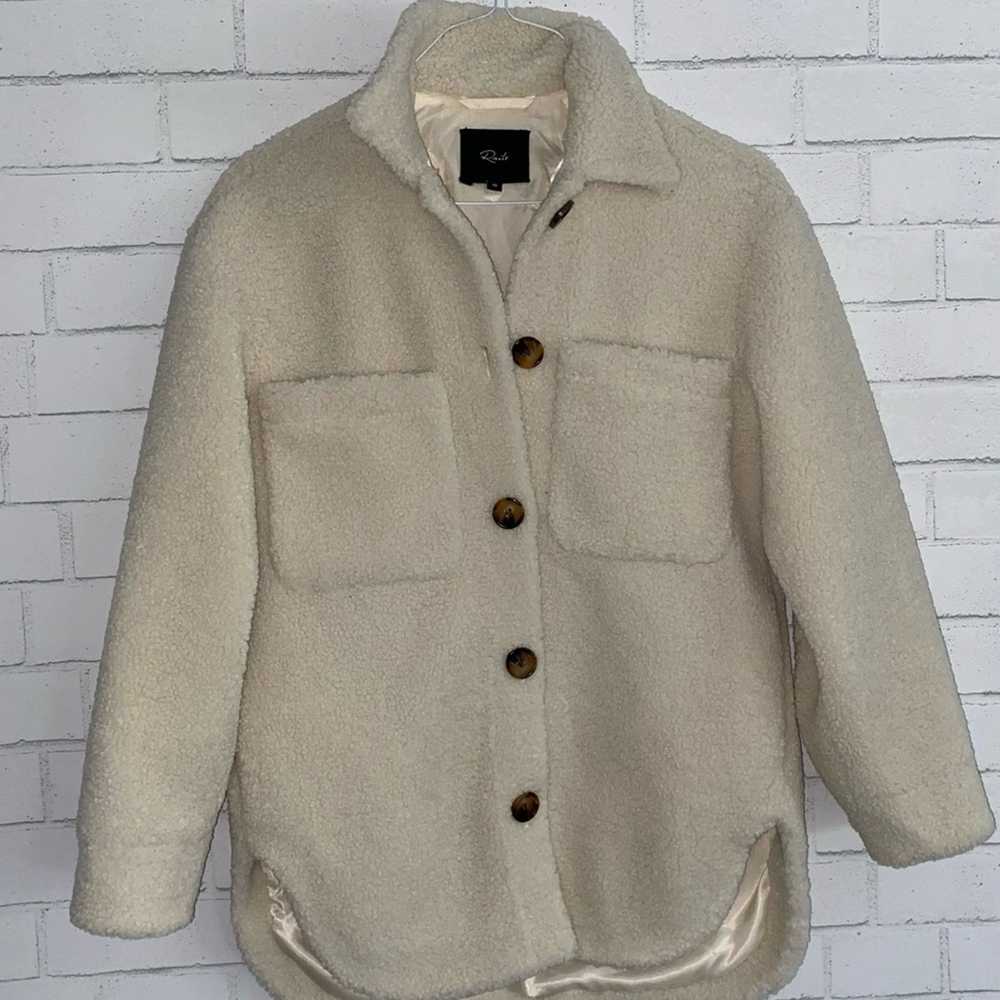 Rails Rails $348 Connie Ivory Sherpa Jacket Shirt… - image 2