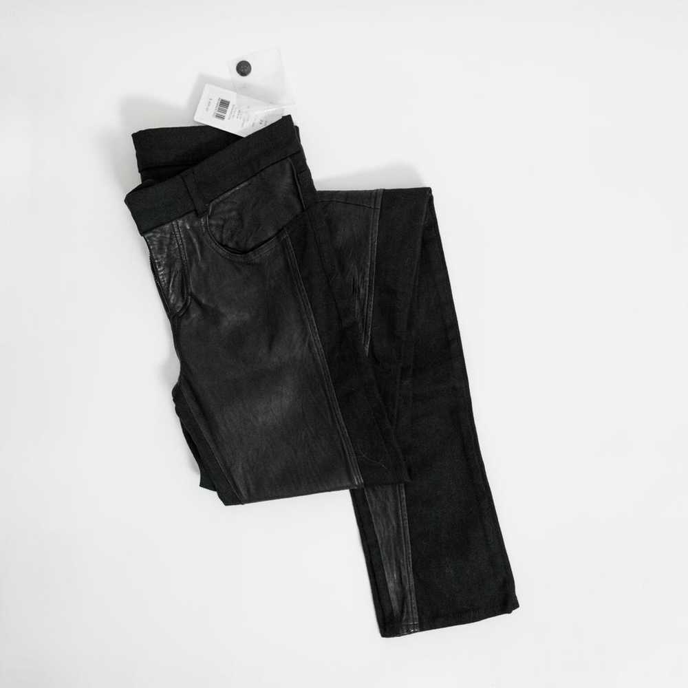 Helmut Lang Leather slim pants - image 4