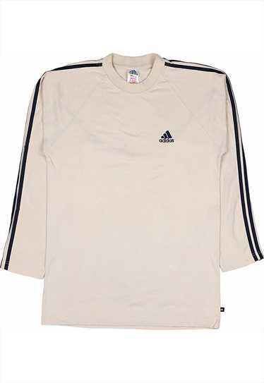 Adidas 90's Spellout Crewneck Sweatshirt Large Bei