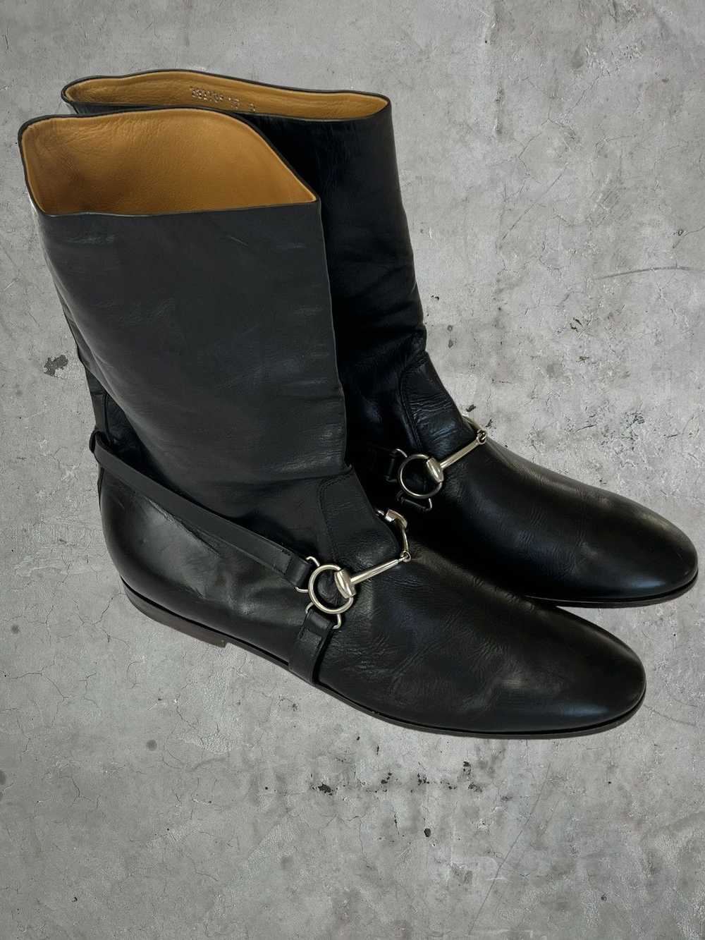 Gucci Gucci Leather Buckle Boots - image 5