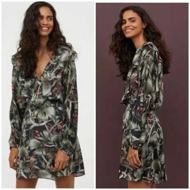 NWT Johanna Ortiz X H&M Flounced Leaf Printed Mini hotsell Dress Size XXS