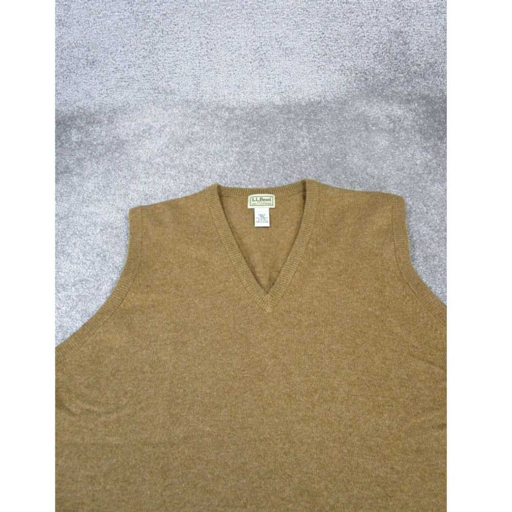 Vintage L.L. Bean Sweater Vest Mens Medium Brown … - image 2