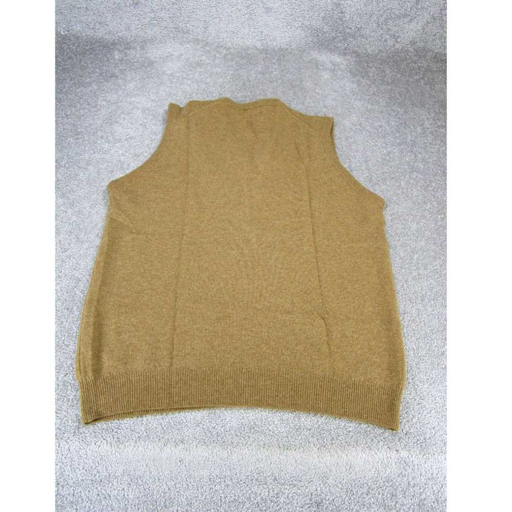 Vintage L.L. Bean Sweater Vest Mens Medium Brown … - image 3