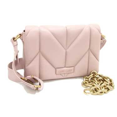 Miu Miu miu miu Shoulder Bag 5BD213 Light Pink Le… - image 1