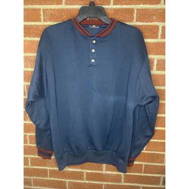 Puritan Vintage Puritan Mens Pullover Navy Blue Me