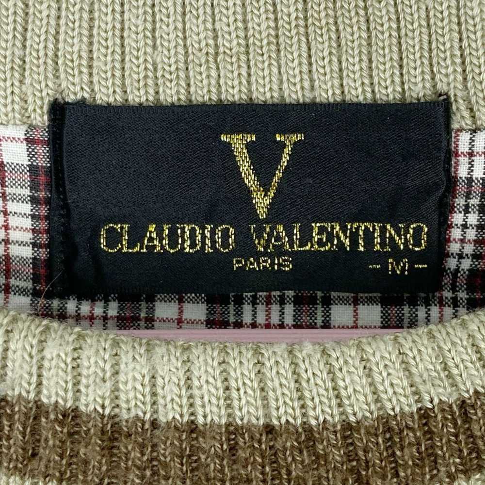 Designer × Vintage Claudio Valentino Big Logo Swe… - image 5