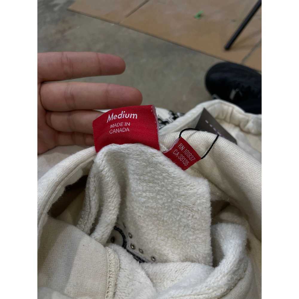 Supreme Supreme Worship Hoodie Cream Studded Used… - image 4