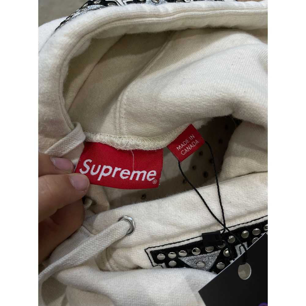 Supreme Supreme Worship Hoodie Cream Studded Used… - image 7