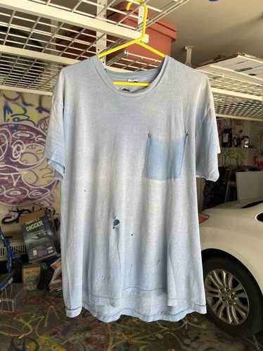 Streetwear × Vintage 80s Baby blue single stitch t