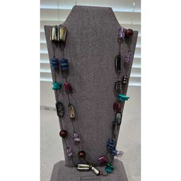 Other Multicolored Stone And Beads Long Single St… - image 1