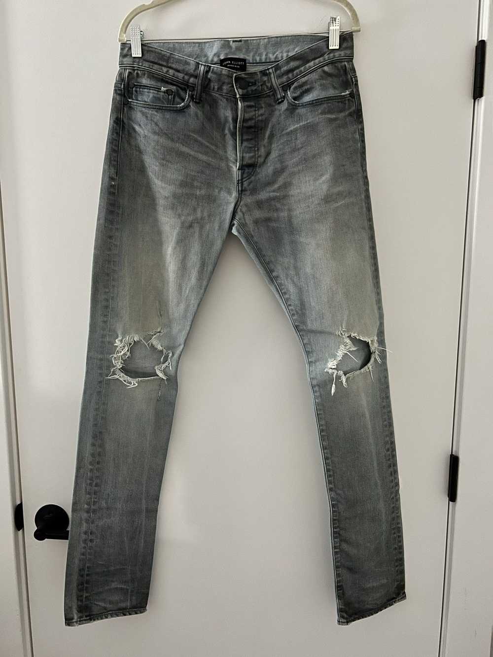 John Elliott Cast 2 Faded Distressed Denim - image 1