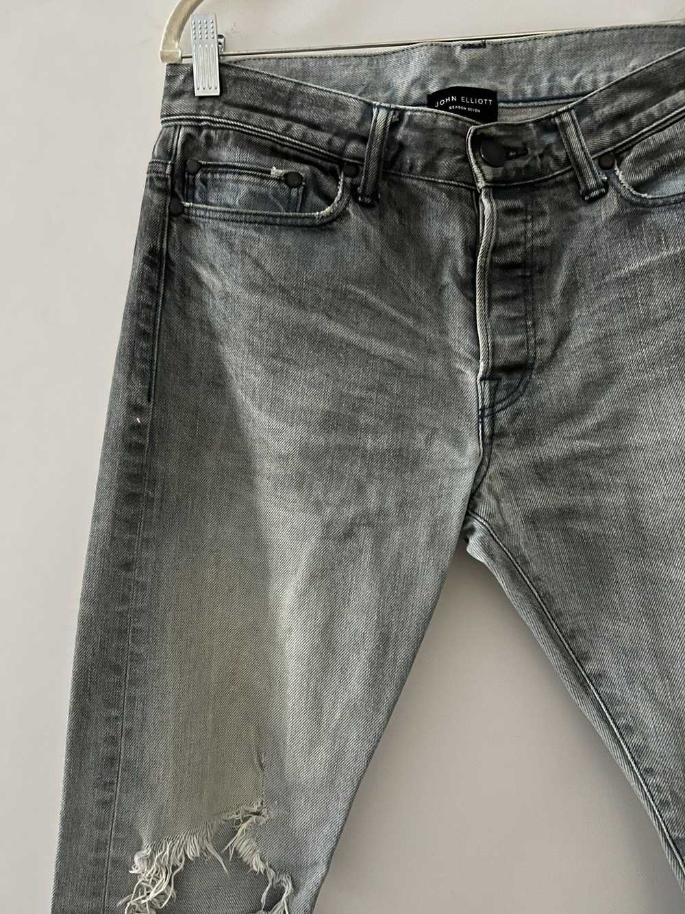 John Elliott Cast 2 Faded Distressed Denim - image 2